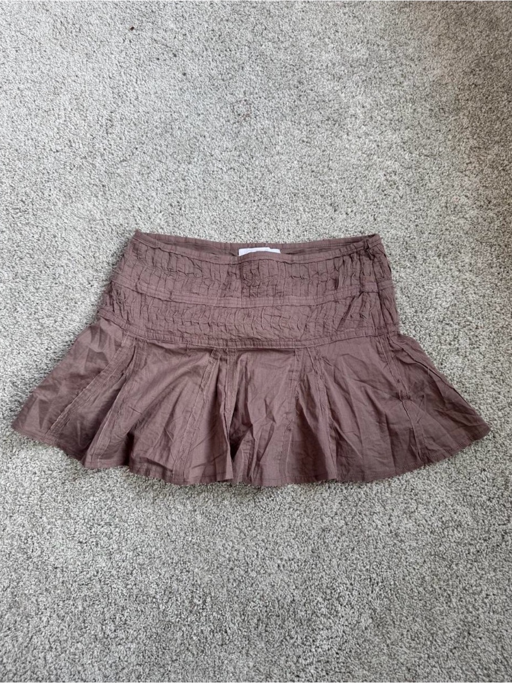 Charlotte Russe Brown Ruffled Skirt